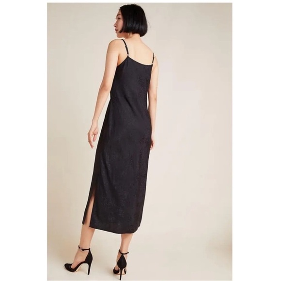 Anthropologie Amelie Jacquard Slip Dress in Black - Picture 3 of 9